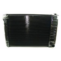 1967 1968 1969 Camaro & Firebird 4 Core Radiator Assembly BB With Curved Neck  396 402 427 454 With Manual Transmission