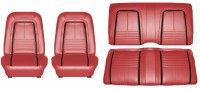 1967 Camaro Deluxe Interior Seat Cover Kit  OE Quality!  Front Bucket & Rear Seat Cover Upholstery  Red