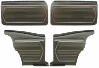 1969 Camaro Coupe Standard Interior Pre-Assembled OE Style Front & Rear Door Panel Kit  Black