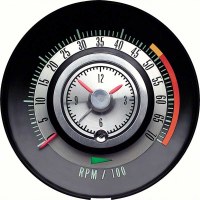 1968 Camaro Tachometer 5000/7000 Redline Quartz Clock "Tic Toc Tac" GM# 6468714