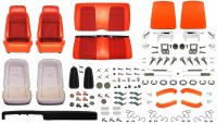 1969 Camaro Convertible Monster Deluxe Houndstooth Interior Kit  Orange